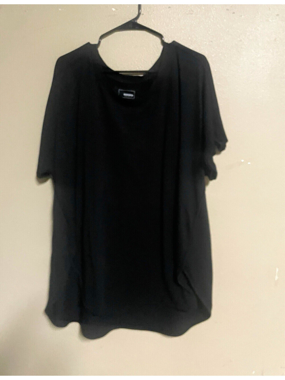 Sonoma Goods for Life Women’s Plus 2X Black Knit Pullover Round Neck Tee